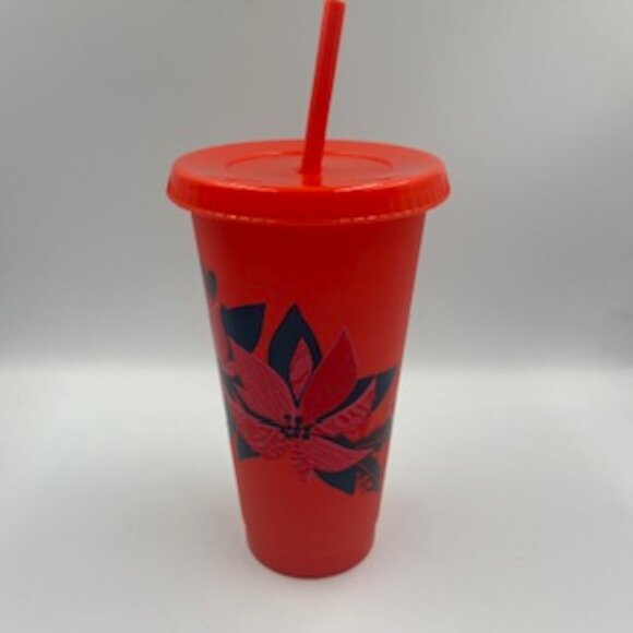 Starbucks Christmas Cold Cups Venti 24 oz Holiday Tumblers With Lids And Straws - Picture 2 of 10